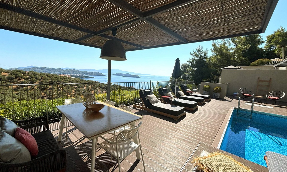 Achladies Villa | 3 Br 2 Bth Superior Villa Cassiope with , Private Pool And Stunning Sea Views