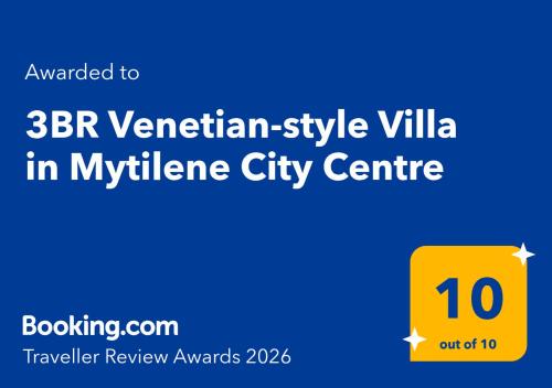 Mytilene Villa | 3BR Venetian-style Villa in Mytilene City Centre