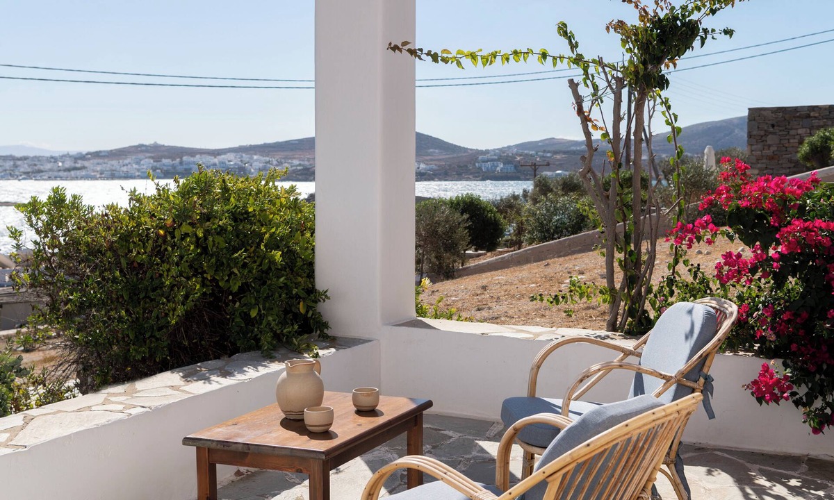 Naousa Apartment | A boutique seaside apartment at Kolimbithres with a captivating patio sea view.