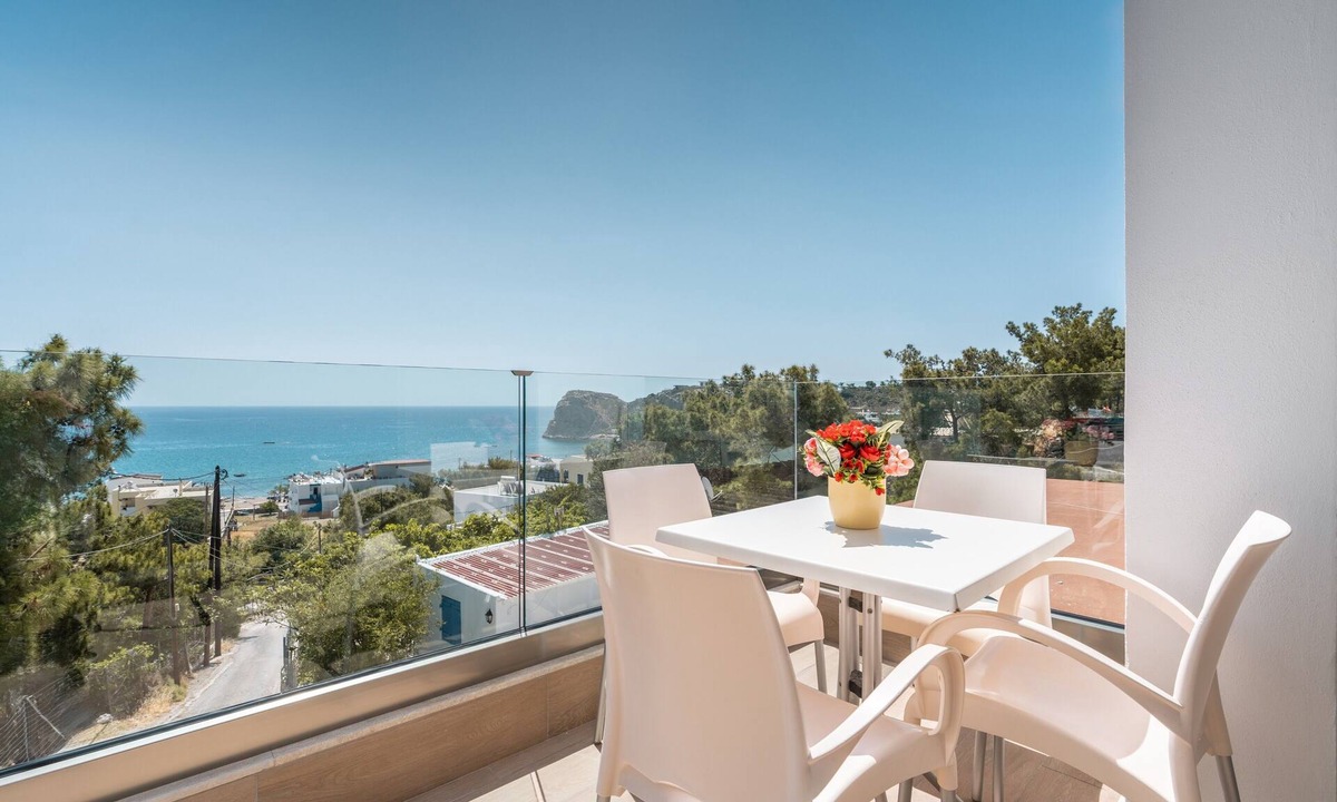 Stegna Apartment | Apartment 'Solymar Prive Sea View' with Sea View, Wi-Fi and Air Conditioning