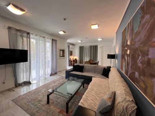 Khalandrion Apartment | Blue Spacious Flat wt Parking nr Marousi Hospitals, by PromosHomes