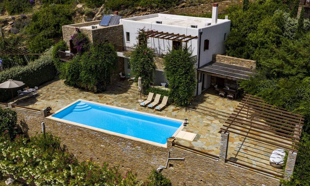 Gavrio Villa | Breathtaking Panoramic Sea View.Private swimming pool 4,5 m X 11 m!