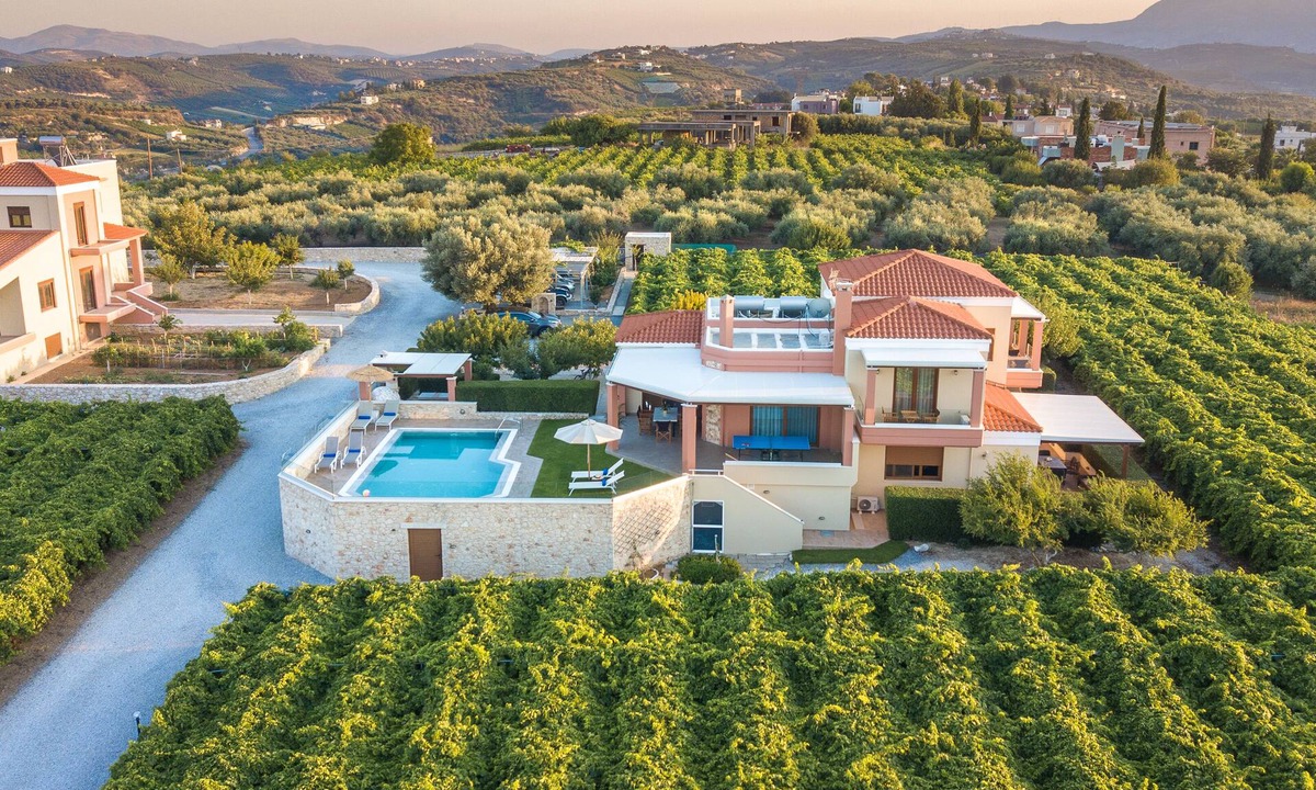 Malevizi Villa | Cretan Vineyard Hill Villa 2 | Private pool, panoramic view, beautiful vineyard