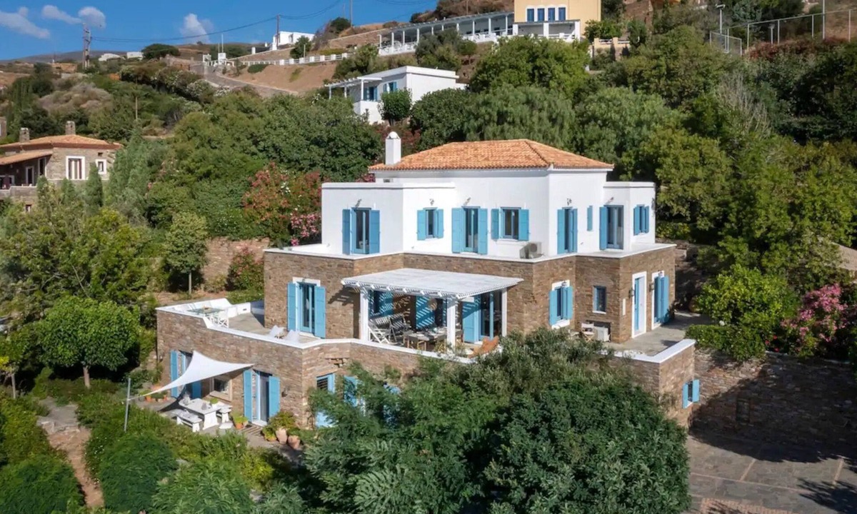 Andros Town Villa | Elegant Andros Retreat | 6-Bedroom Villa | Breathtaking Sea Views
