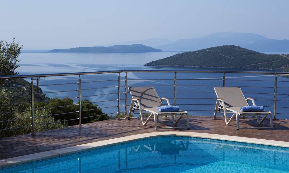 Mikros Gialos Villa | Luxury 6 bedroom villa with stunning view of Ionian sea in Mikros Gialos