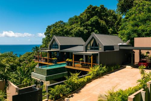 Glacis Villa | Maison Gaia Seychelles - staffed 5BR villa, infinity pool, ocean & sunset view