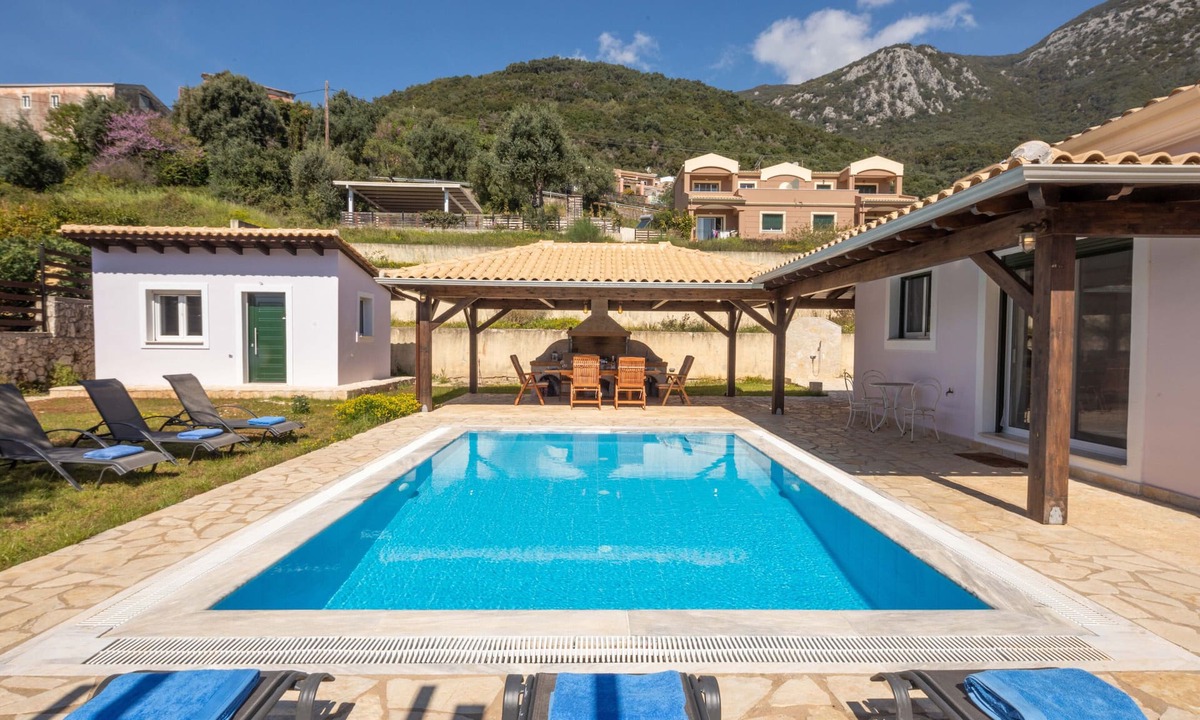 Barbati Villa | Modern villa with private pool - 120 m from Verde Blue beach