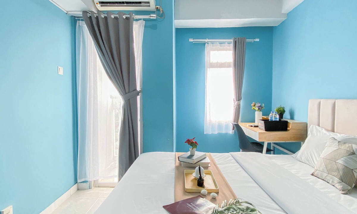Bogor Barat Apartment | Neat Studio With Blue Toned Wall At Dramaga Tower Apartment