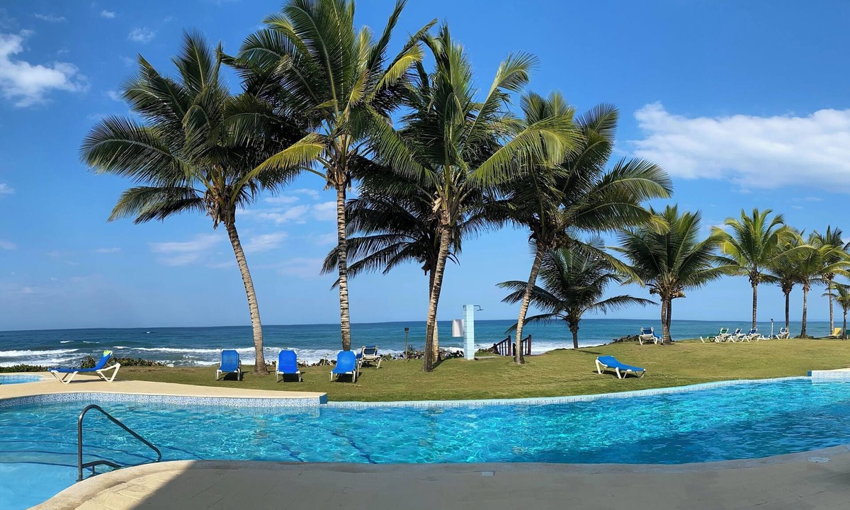 Cabarete Condo | Oceanfront 2-bedroom 1st floor condo in serene Cabarete with AC & pool
