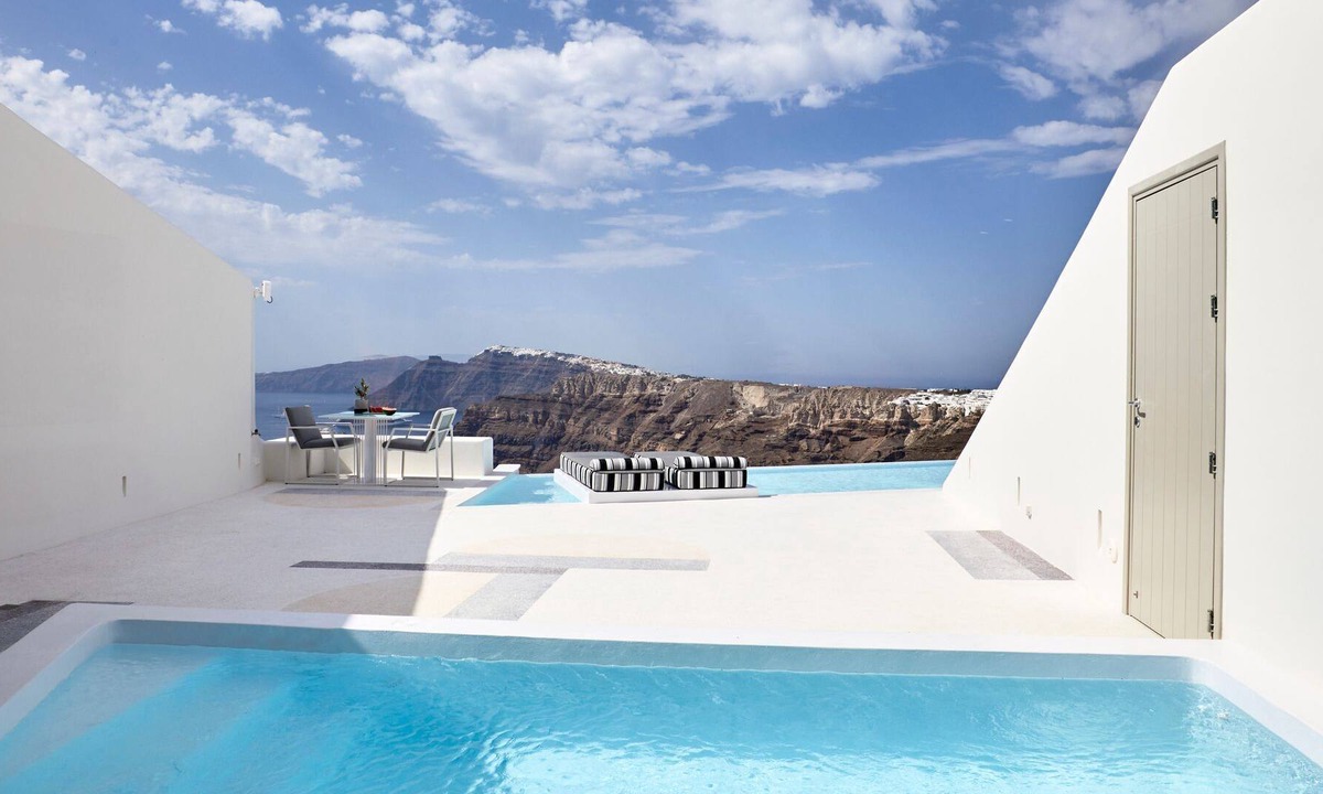 Megalochori Villa | R 320 Sugarmoon Suite Santorini with Pool Views of the Aegean Sea Incl Breakfast