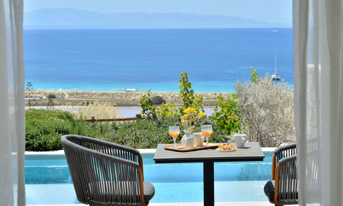 Stelida Apartment | Sea View Suite with Jet Tub Pool | Mythology Naxos