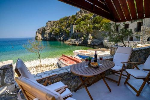East Mani House | Sikies - Unique Beachfront Stone House in Alipa-Mani