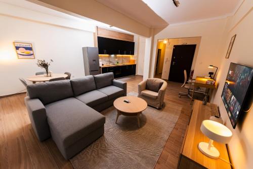 Thessaloniki Apartment | Spacious Executive Residence w Balcony, Workspace, Washer