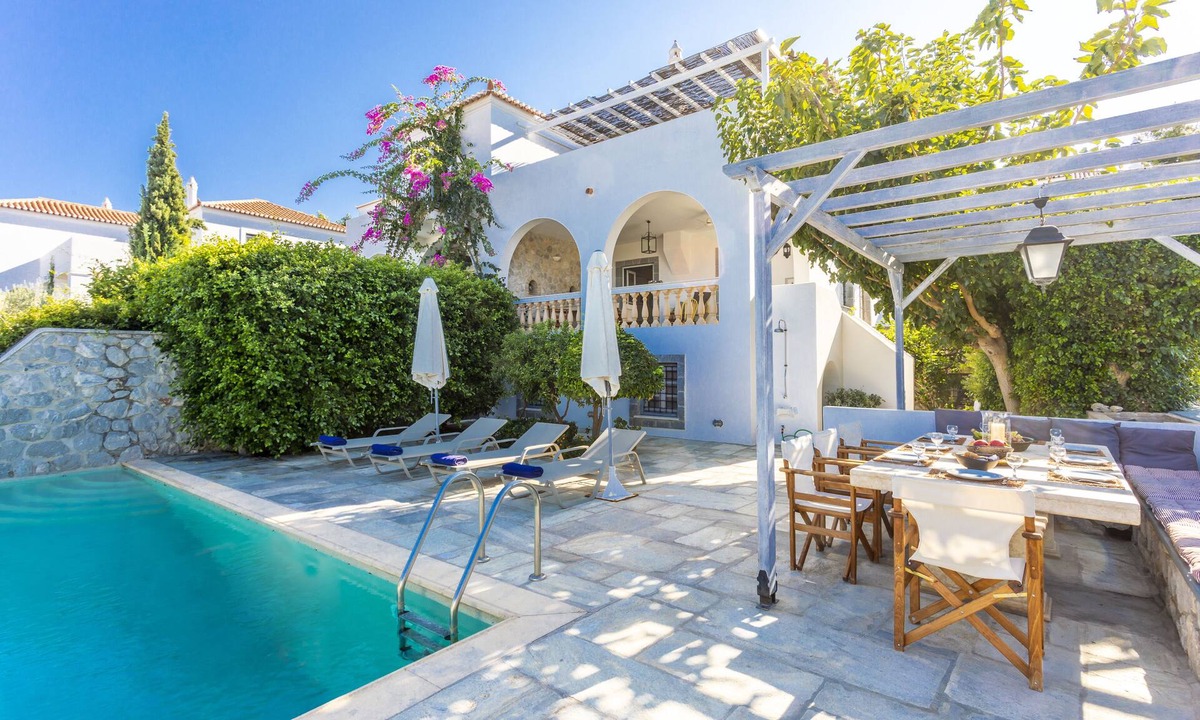 Spetses Villa | Spetses Villa Scirocco, Newly built villa w. private pool and panoramic sea view
