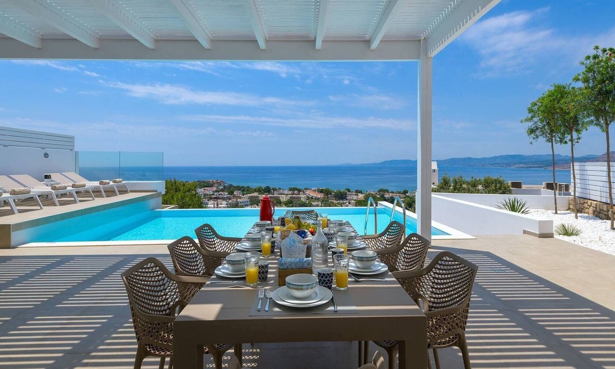 Pefkos Villa | Splendid Rhodes Villa | Villa Ialysos | 4 Bedrooms | Breathtaking Sea Views |.