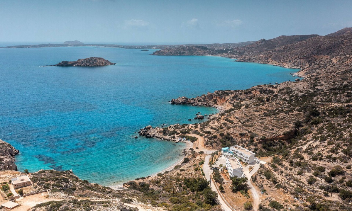 Amoopi Apartment | Studio Apartment 'Studios Fokia Beach 1' with Sea View, Wi-Fi and Air Conditioning