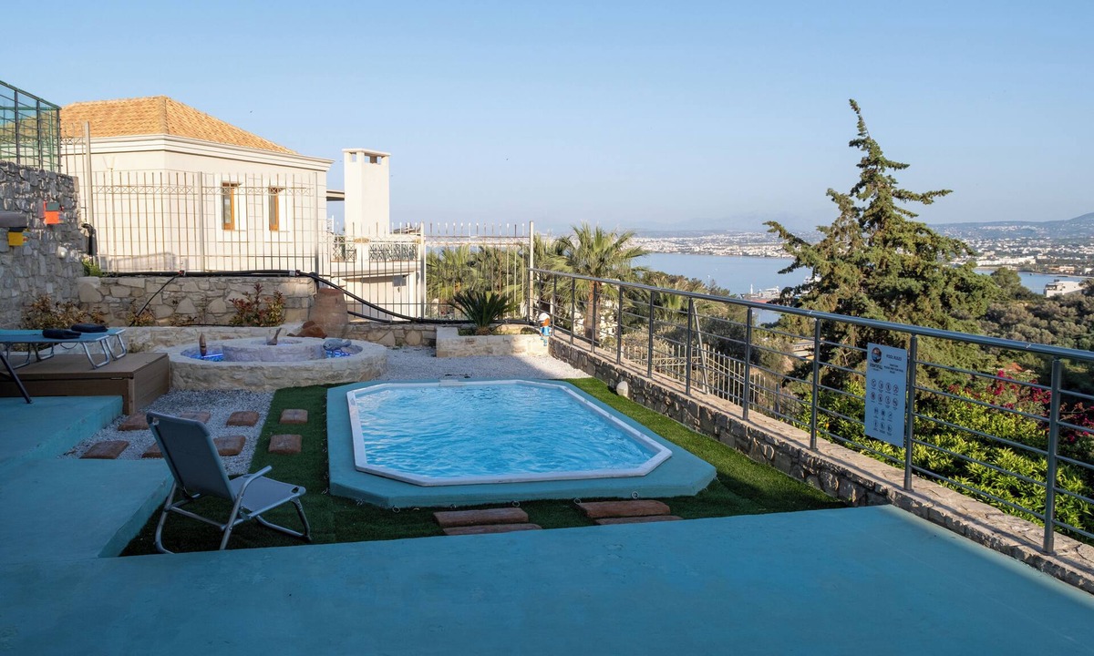 Linoperamata Villa | Viewtifull-Villas 2 – Private Pool, Playground & Panoramic Views Near Heraklion