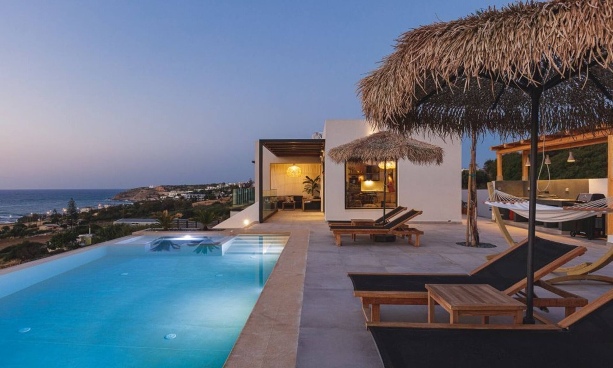 Stavromenos Villa | Villa Celestia - Private Infinity Pool & Superb Seaview, 500m from Beach