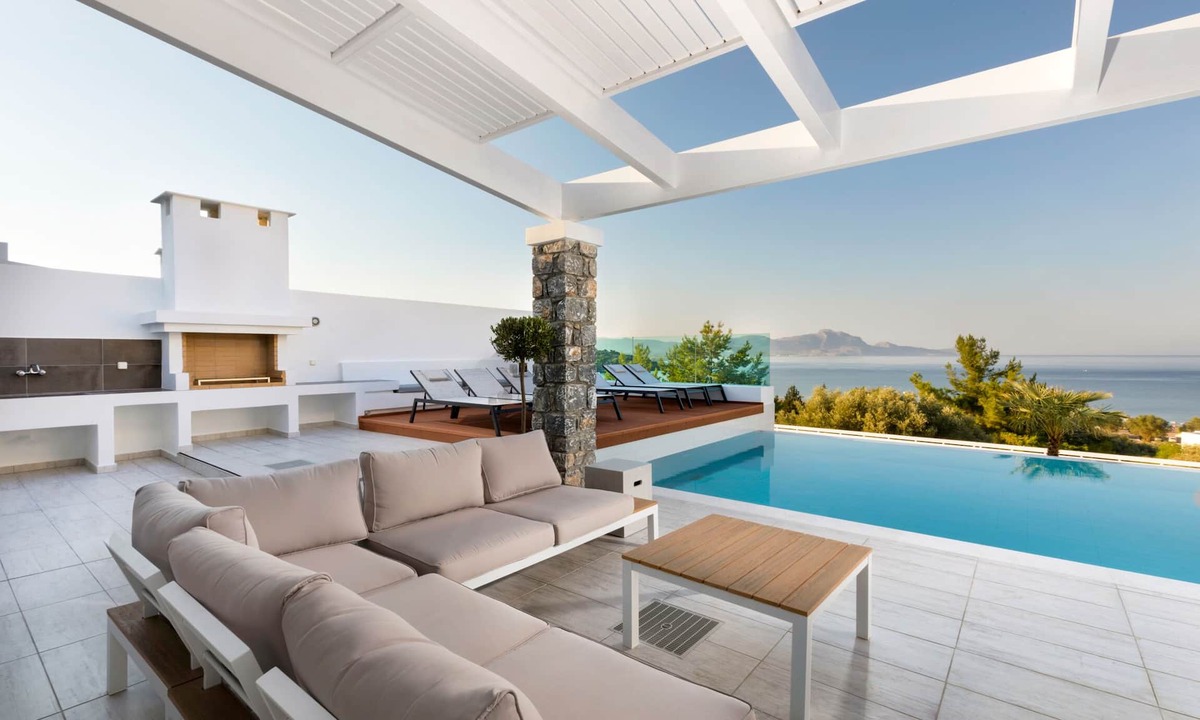 Vlicha Villa | Villa Emerald with Private Pool & Sea Views in Lindos (Vlicha beach)