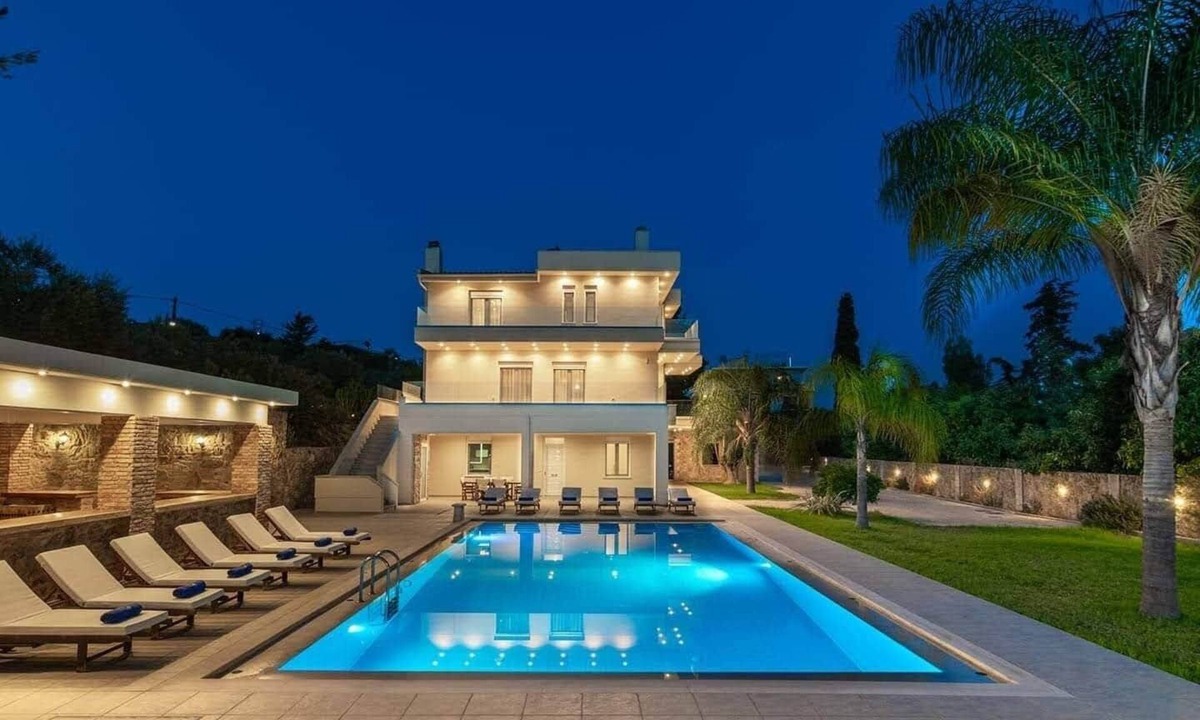 Tsikalaria Villa | Villa Melitini, Luxury, saltwater pool, garden