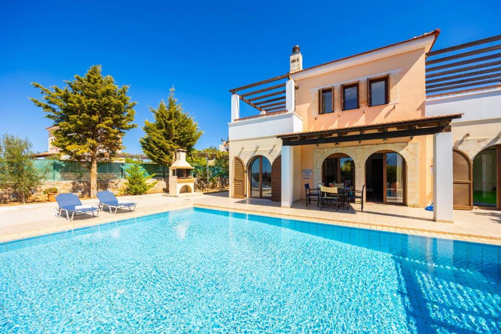 Kefalas Villa | Villa Nikolas Large Private Pool AC WiFi