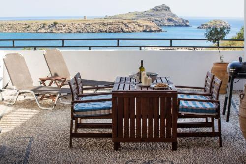 Lindos Villa | Villa Thalassa 2 Cozy Greek Comfort Private Shaded Courtyard