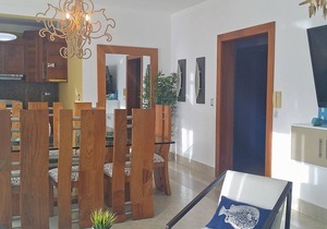 3BD central condo in Sosua, fully equipped, large pool, WIFI BBQ A/C Cable TV