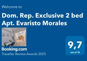 Dom. Rep. Exclusive 2 bed Apt. Evaristo Morales