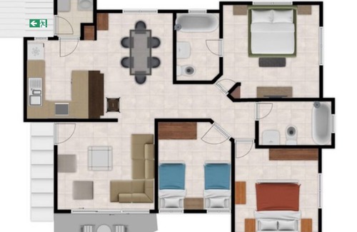 Guaricano Apartment | 114 m² Apartment ∙ 3 bedrooms ∙ 10 guests
