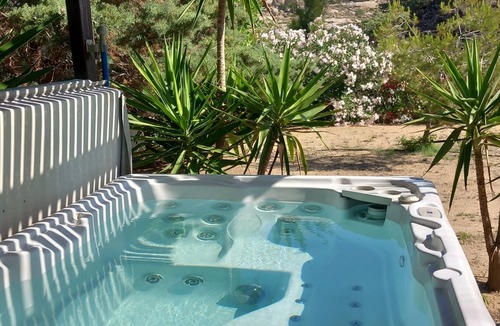 Agios Prokopios Villa | 3 bedroom villa, 2.5 baths, sea view, private hot tub, communal pool, breakfast