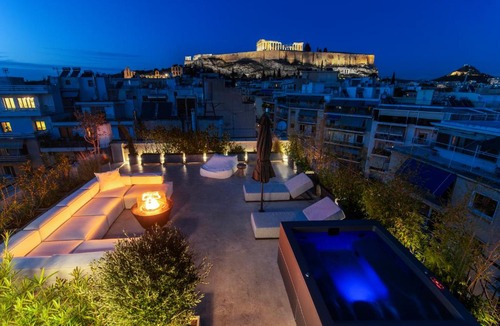 Anafiotika Apartment | 3 Level Acropolis Penthouse with Roof Garden Oasis