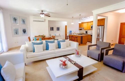 Playa Chiquita Apartment | 3BD condo, sandy beach, central Sosua, sea views, infinity pool, guest-friendly!