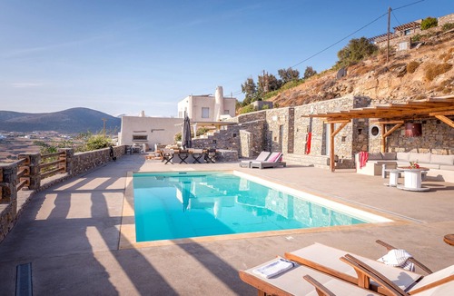 Naousa Villa | 6 bedroom luxury villa with p. pool, hot tub and amazing views near the beach