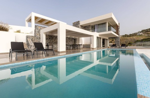 Agia Pelagia Villa | Alluring Crete Beachfront Villa | Villa Kriti Serenity | 5 Bedrooms |.