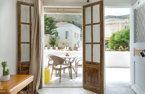 Kalymnos Town Apartment | Apartment 'Garden View No 6' with Mountain View, Wi-Fi and Air Conditioning