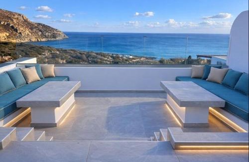 Karpathos Town Villa | Aqua blue villa with private swimming pool