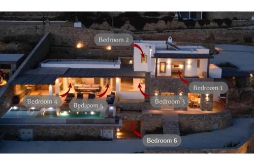 Faros Armenistis Villa | AURA Seaview Sunset Pool Villa - Six Bedrooms