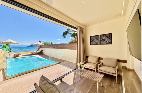 Sidari Villa | Beachfront Villa Anatoli with private heated pool