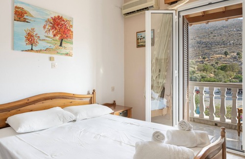 Kalymnos Apartment | Bed and Breakfast 'Double Room No 4' with Sea View, Wi-Fi and Air Conditioning