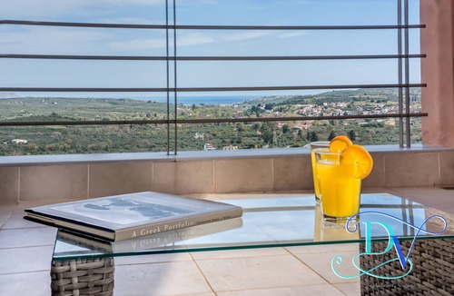 Makhairoi Villa | Bountiful Modern very spacious villa with Pool, featuring sea and mountain view.