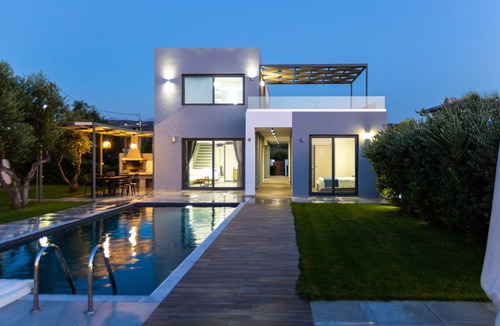 Skouloufia Villa | Captivating Panoramic Sea View, Unique Architecture, 10 Minutes from Beach
