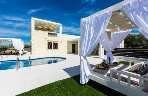 Roumeli Villa | Caramel Villa, with 40m2 Pool & Spa Whirlpool, By ThinkVilla