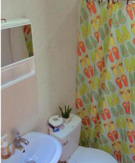 El Batey House | Central Area Bedroom With Common Kitchen, living room