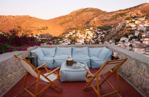 Hydra House | Charming Hydra Retreat with Garden, Terraces & Sea Views