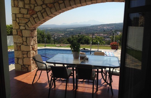 Rethymno Villa | Child Friendly Villa with Private Pool and Panoramic Sea and Mountain Views
