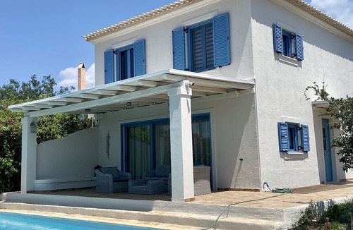 Porto Heli Villa | cozi villa w/firepit, ideal for family vacation, with exceptional view