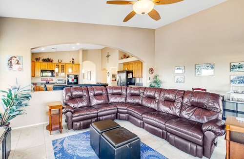 Tangerine Terrace House | Desert oasis with mountain-views, private patio, grill, washer/dryer, & AC