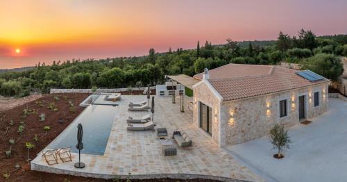 Erisos Villa | Fiscardo Luxury Stone Villa Amente, with sunset view!