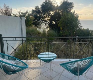 Lygia Apartment | Flat Panorama Sea View Studio for Couples Vrachos