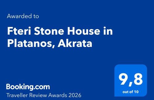 Platanos Apartment | Fteri Stone House in Platanos, Akrata